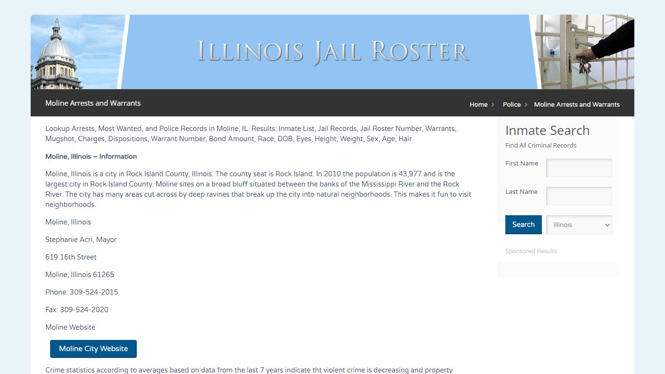 Moline Arrests and Warrants | Jail Roster Search